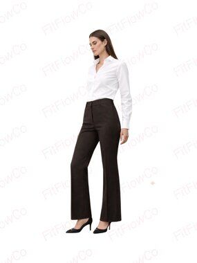 Elegant Fabrizio Gianni tailored trousers in a rich Espresso / Dark Brown tone.